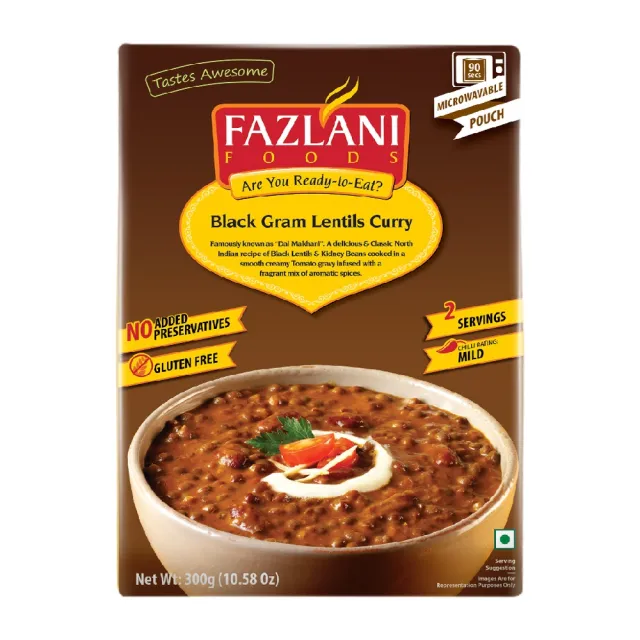 【Fazlani】印度黑扁豆咖哩風味即食調理包 300gx1包