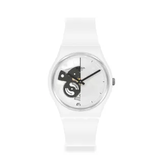【SWATCH】Gent 原創系列LIVE TIME WHITE 男錶 女錶 手錶 瑞士錶 錶(34mm)
