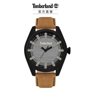 【Timberland】手錶 男錶 ASHFIELD系列 街頭潮流腕錶 皮革錶帶-深灰/棕46mm(TBL.16005JYB/13)