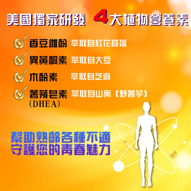 【薇爾艾伯】大豆異黃酮+芝麻素-調整體質 補充女性重要元素-1入/共30粒(含4大異黃酮 熟齡首選)