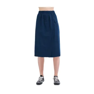 【Lee 官方旗艦】女裝 寬褲 / 薄款鬆緊 側口袋 褲裙 中深藍洗水(LL210111084)