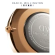 【Daniel Wellington】DW 手錶  Classic Canterbury 40mm細紋藍白紅織紋錶-玫瑰金框(DW00100002)