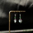 【Fubibaoding jeweler 富璧寶鼎珠寶】蜂巢造型玻璃種翡翠耳環(天然A貨 蜂巢 玻璃種 翡翠)