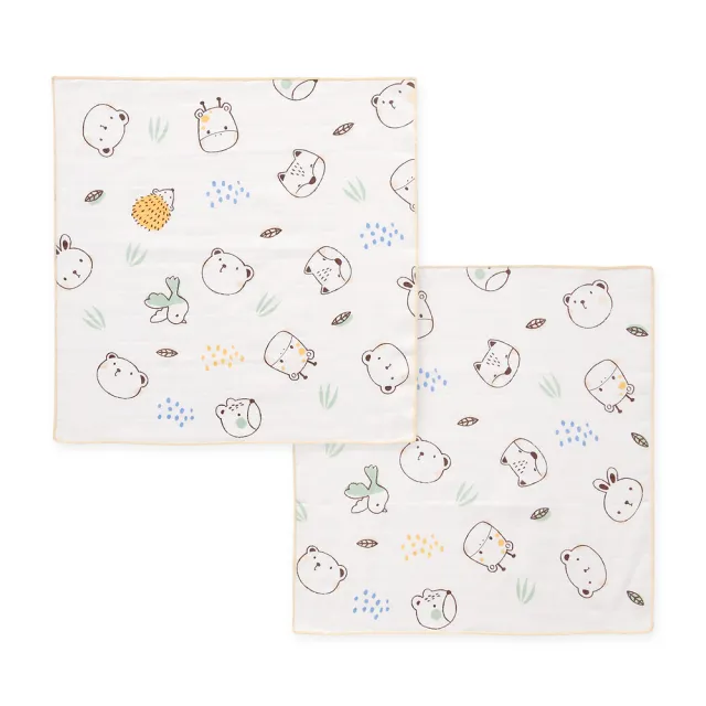 【奇哥】Chic a Bon 天絲紗布手帕 30x30cm 4入(紗布巾 方巾 口水巾 餵奶巾 洗臉巾 拍嗝巾)