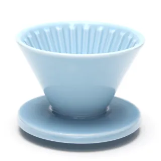 【CAFEDE KONA 波佐見燒 HASAMI】時光陶瓷濾杯01(水湖藍)