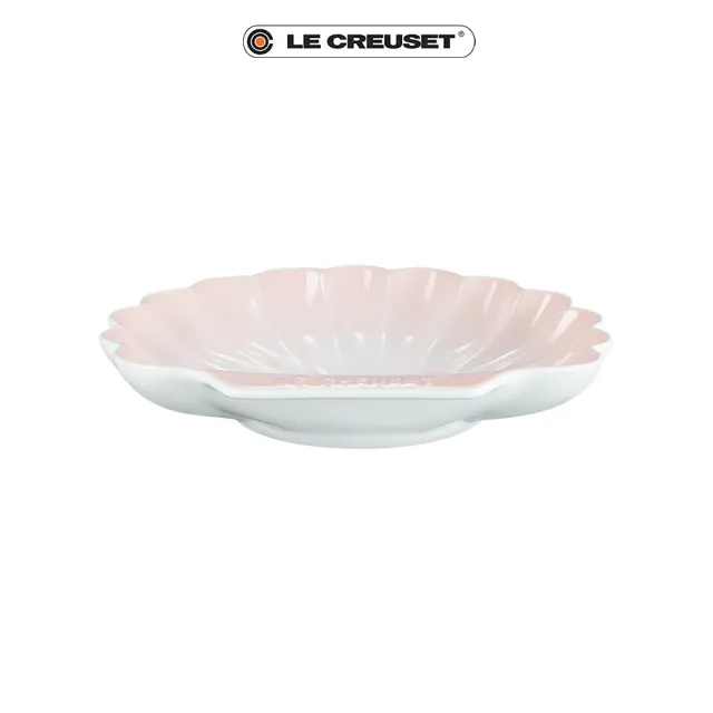 【Le Creuset】瓷器貝殼盤-中(淡粉紅)