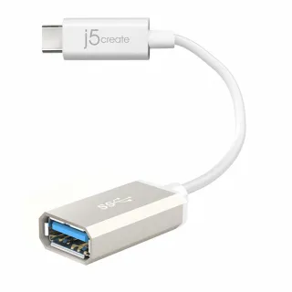 【j5create 凱捷】USB3.1 Type-C公對USB3.0 A母 轉接線-JUCX05