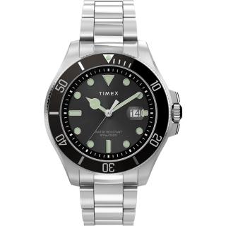 【TIMEX】天美時 風格系列 經典紳士手錶(黑 / 銀 TXTW2U41800)