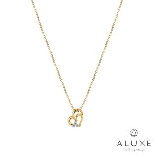 【ALUXE 亞立詩】10K金 鑽石項鍊 心之所屬 心形 NN0002