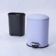【生活工場】緩降踏式垃圾桶5L 天空藍/神秘紫