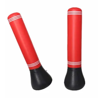 【CS22】條紋1.5米充氣拳擊柱立式沙袋不倒翁(附腳踩充氣泵)