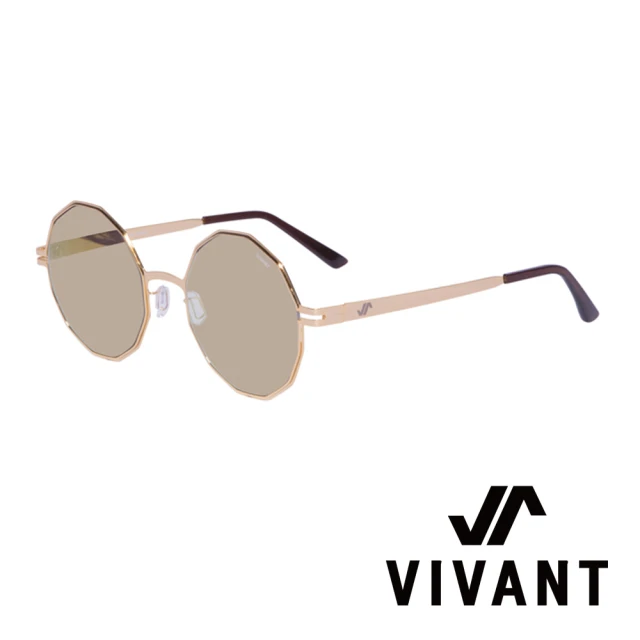 【VIVANT】韓國 精緻多邊形 鑽石太陽眼鏡(金 - diamant - C4)