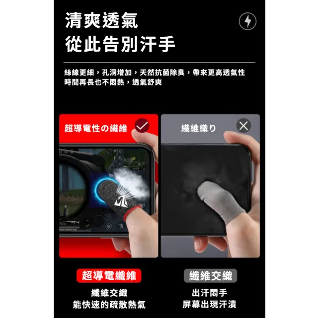 電競超靈敏止汗手機觸控指套(手遊指套 遊戲指套)