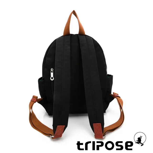 【tripose】CUBI微皺尼龍輕量後背包-小(潮感黑)