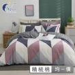 【ISHUR 伊舒爾】贈絲柔抗菌枕2入 台灣製 100%精梳棉兩用被床包組(單/雙/加/特大 多款任選 純棉 床包加高)