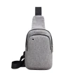 【USBASE】雙層輕便耳機孔設計防潑水胸背包/斜背包/側背包/單肩包(兩色可選)