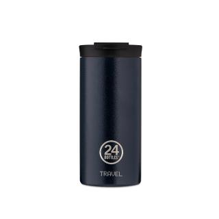 【24bottles】官方直營 保溫隨行杯 600ml - 午夜藍/磨砂面(杯蓋100％防漏設計 輕鬆攜帶不擔心)