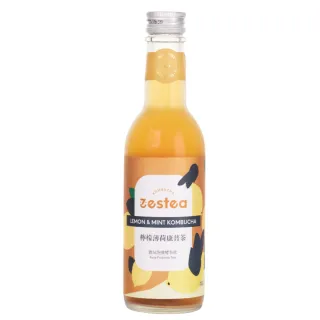 【Zestea Kombucha】檸檬薄荷康普茶 300ML*12瓶(無添加、富含益生菌)
