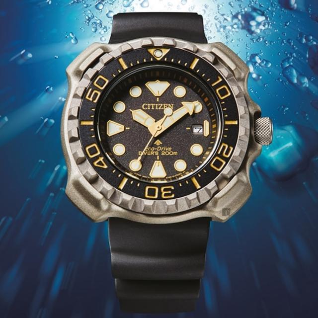 【CITIZEN 星辰】PROMASTER 限量 鈦 1982年復刻版光動能200米潛水錶 520禮物 送禮 男錶(BN0220-16E)