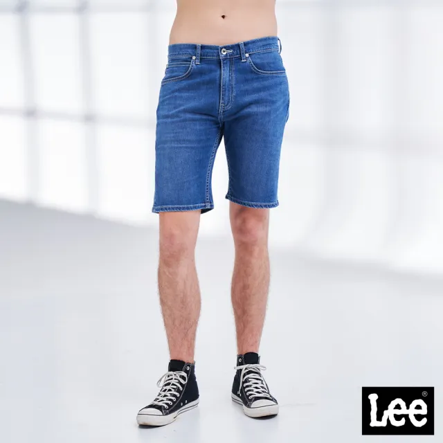 【Lee 官方旗艦】男裝 牛仔短褲 / 902 薄款涼感 中藍洗水 / Cool Breeze 系列(LL210100BRX)