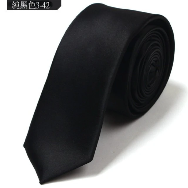【vivi 領帶家族】韓版手打窄領帶5CM(黑色3-42)