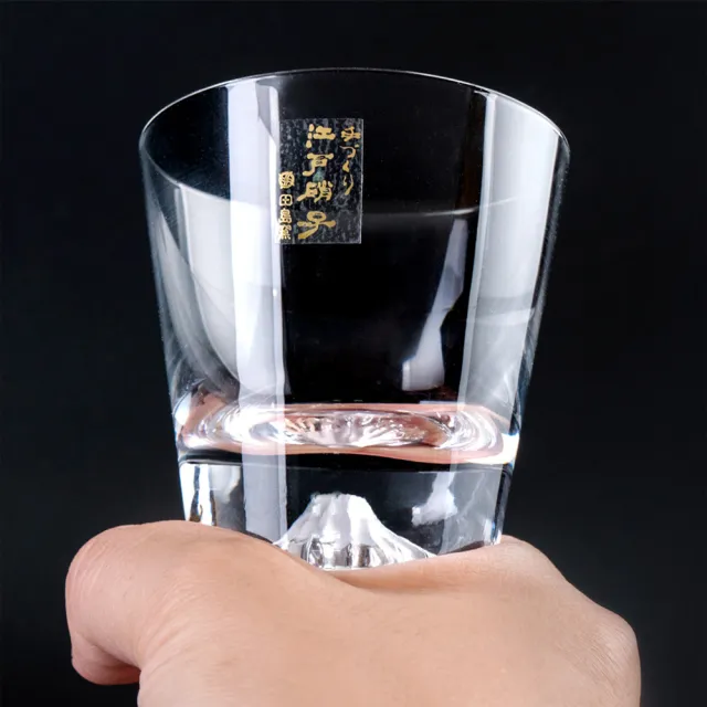 【田島硝子】日本手工吹製富士山杯 mini經典款 威士忌杯 酒杯 玻璃杯 隨飲料變色(TG20-015-MR)