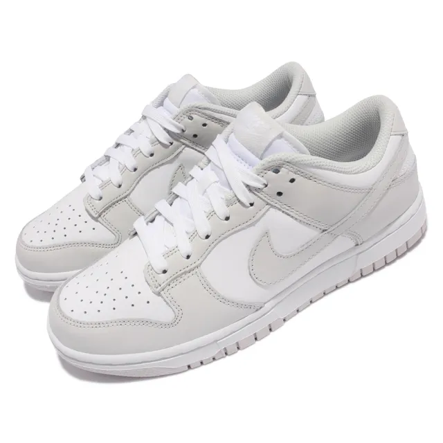 【NIKE 耐吉】休閒鞋 Dunk Low 女鞋 經典款 皮革 灰 白 Photon Dust(DD1503-103)