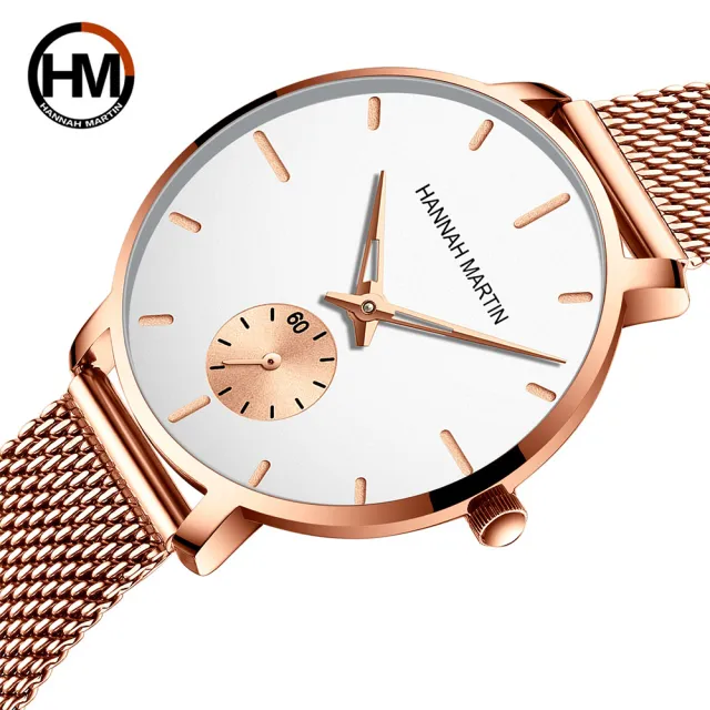 【HANNAH MARTIN】時尚小秒針米蘭帶腕錶(HM-1335)