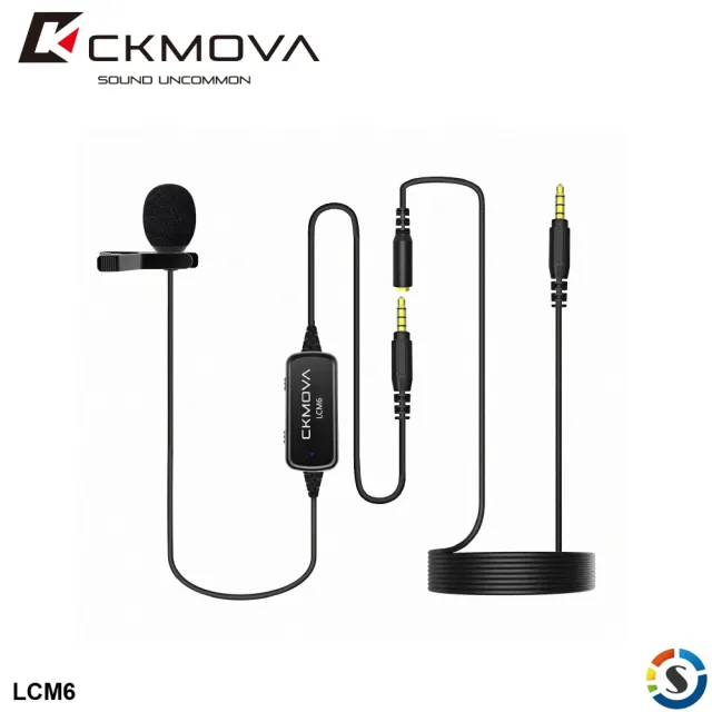 【CKMOVA】全向電容式領夾式麥克風 LCM6 3.5mm(勝興公司貨)