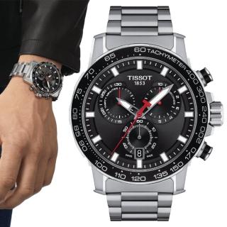 【TISSOT 天梭 官方授權】SUPERSPORT CHRONO 三眼計時腕錶 禮物推薦 送禮首選(T1256171105100)