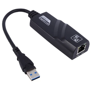 【UniSync】USB3.0轉RJ45千兆高速網卡轉接器 黑