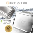 【Quasi】司耐扣304不鏽鋼長型保鮮盒4件組(2000mlx4)