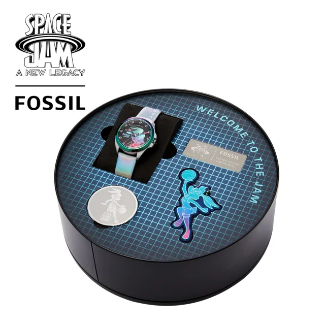 【FOSSIL 官方旗艦館】Space Jam 怪物奇兵 Lola 限量套錶組 白色矽膠錶帶 指針手錶 36MM LE1127SET