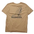 【KANGOL】短袖 短T 植絨 空心LOGO 卡其 袋鼠 棉 休閒 男女(6125100831)