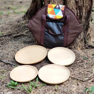 【May shop】原木櫸木 原木圓盤組 4個一組