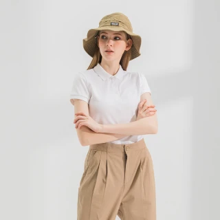 【Hang Ten】女裝-腳丫短袖POLO衫-白