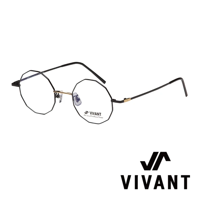 【VIVANT】韓國 多邊形金屬框 光學眼鏡(．黑/金 octogone C3)