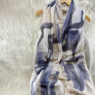 【F.M&Carol】流年系列100%純喀什米爾羊絨披肩圍巾(晨香如畫-原色)