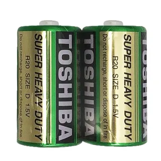 【TOSHIBA 東芝】1號D環保 碳鋅電池 20入盒裝(1.5V無汞 無鎘 無污染)