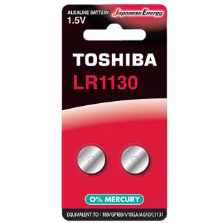【TOSHIBA 東芝】LR1130鈕扣型189鹼性電池20粒盒裝(1.5V LR54鈕型電池 無鉛 無汞)