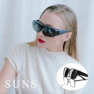 【SUNS】臺灣製偏光太陽眼鏡 上翻式 經典黑 墨鏡 抗UV400/可套鏡(防眩光/遮陽)