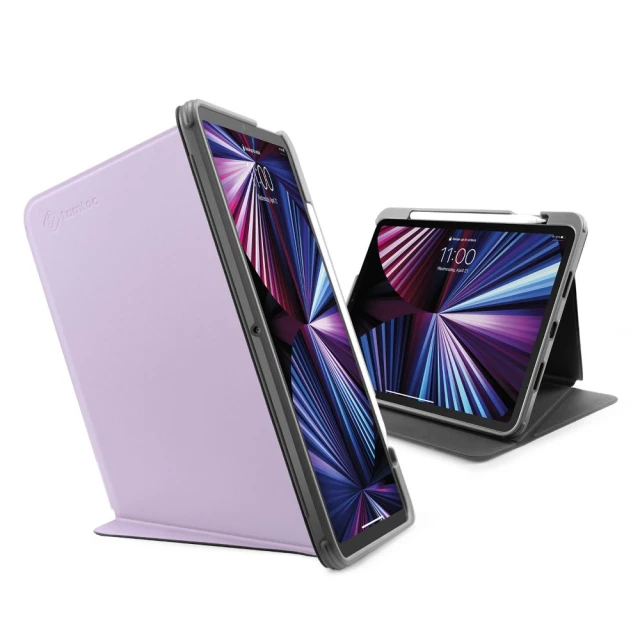 【tomtoc】iPad air 10.9吋 多角度折疊平板保護套 紫(平板保護套)