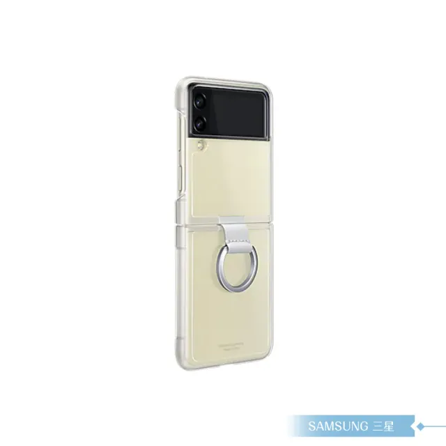 【Samsung 三星】原廠Galaxy Z Flip3 5G專用 透明保護殼(附指環扣)