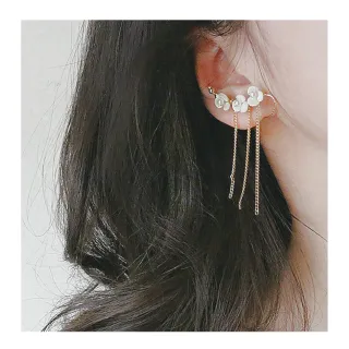 【NANA】娜娜 流蘇小貝殼花朵氣質耳骨夾 H110120309(氣質耳骨夾)