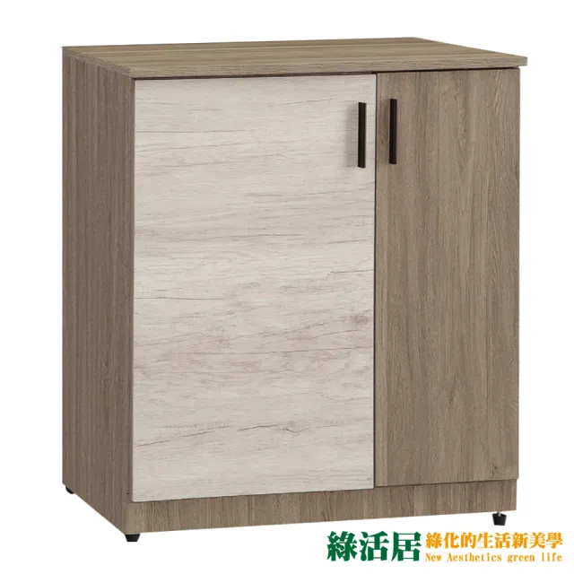【綠活居】卡蘭  雙色2.7尺二門低鞋櫃