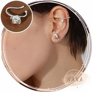 【NANA】娜娜 銀色金屬玫瑰花耳骨夾1入組 H110120315(耳骨夾)