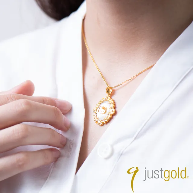 【Just Gold 鎮金店】Glamour Kitty 純金吊墜(白-不含鍊)