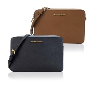 【Michael Kors】Jet Set 防刮皮革方形斜揹包(2色選)