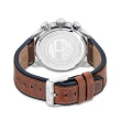 【Timberland】手錶 男錶 CALLAHAN系列 城市野營多功能日期窗腕錶 皮革錶帶-藍/棕46mm(TDWGF2102602)