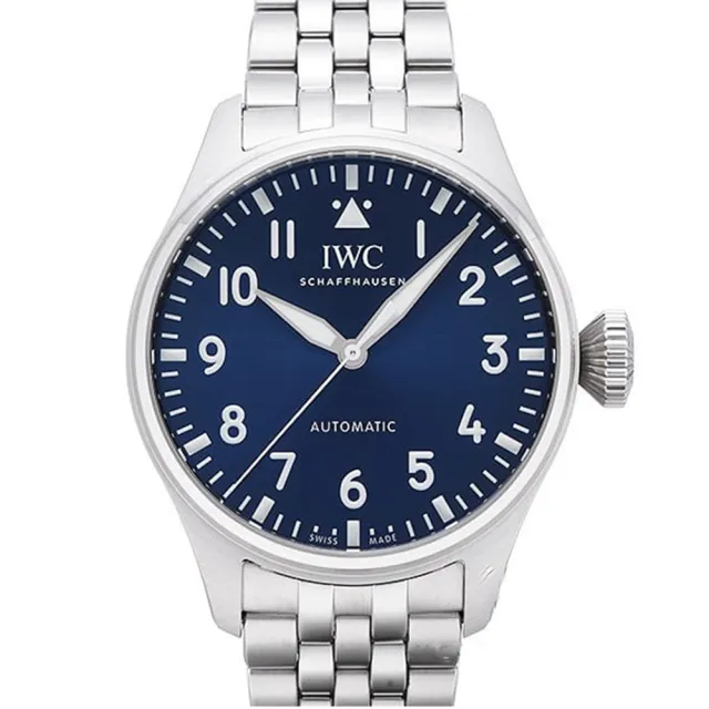 【IWC 萬國錶】大型飛行員藍面鏈帶款x43mm(IW329304)